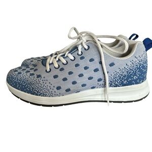 Revere Haiti Knit Lace Up Lightweight Sneakers in Blue Ocean Sky - Size 8W